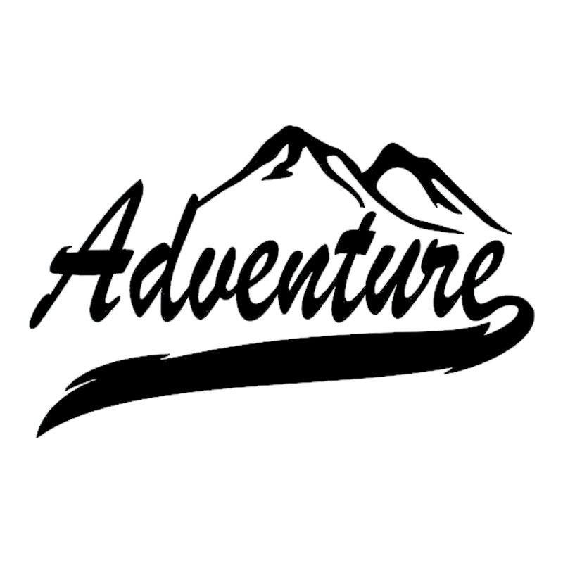 Outdoor Adventure Words - Auto Sticker Grappig Adventure Camping Wandelaar