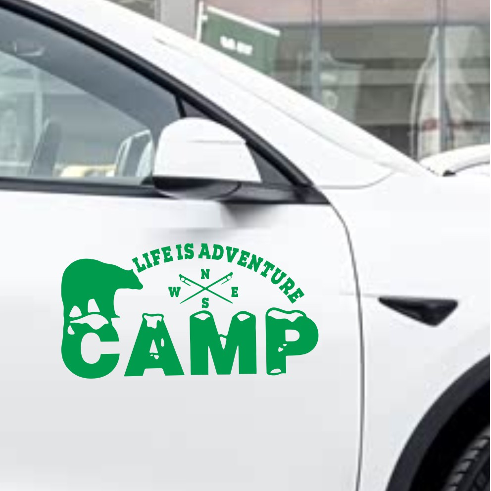 Outdoor Adventure Words - Off-road camping auto sticker beer CAMP
