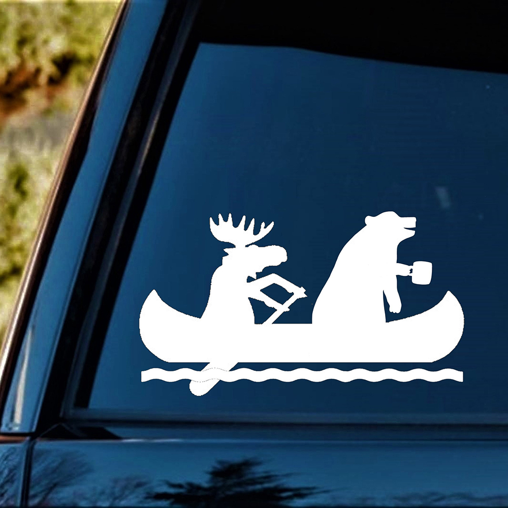 Outdoor Adventure Words - Elandbeer Kano Camping Auto Stickers En