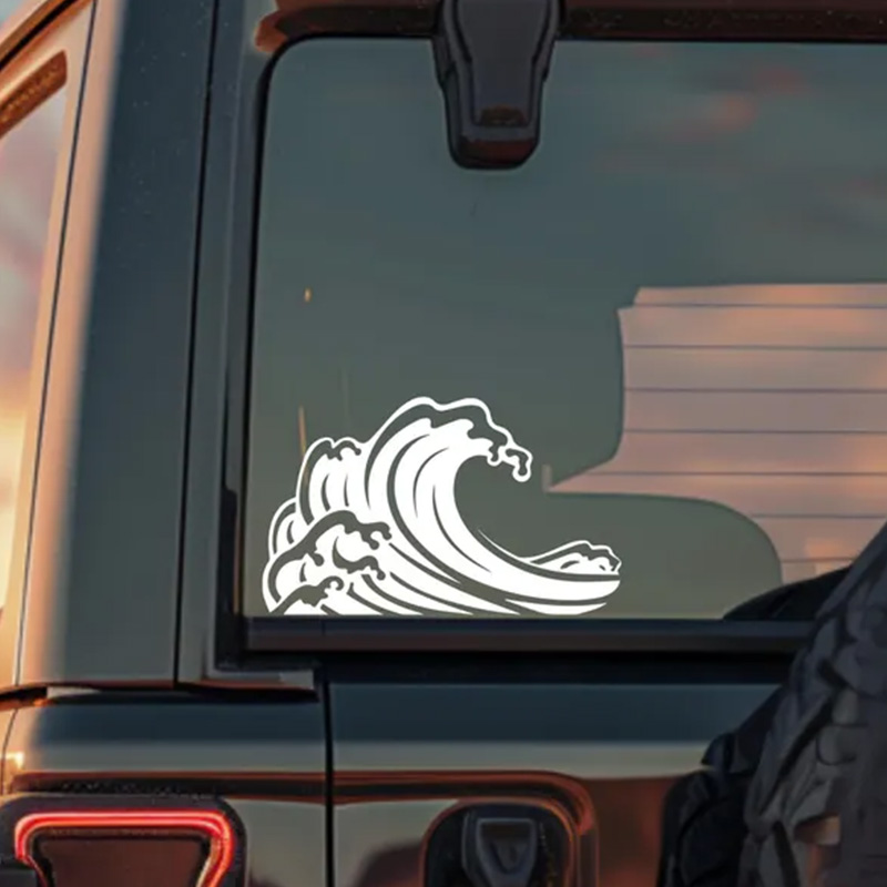 Outdoor Adventure Words - Ocean Wave autostickers voor raambumper exterieuraccessoires