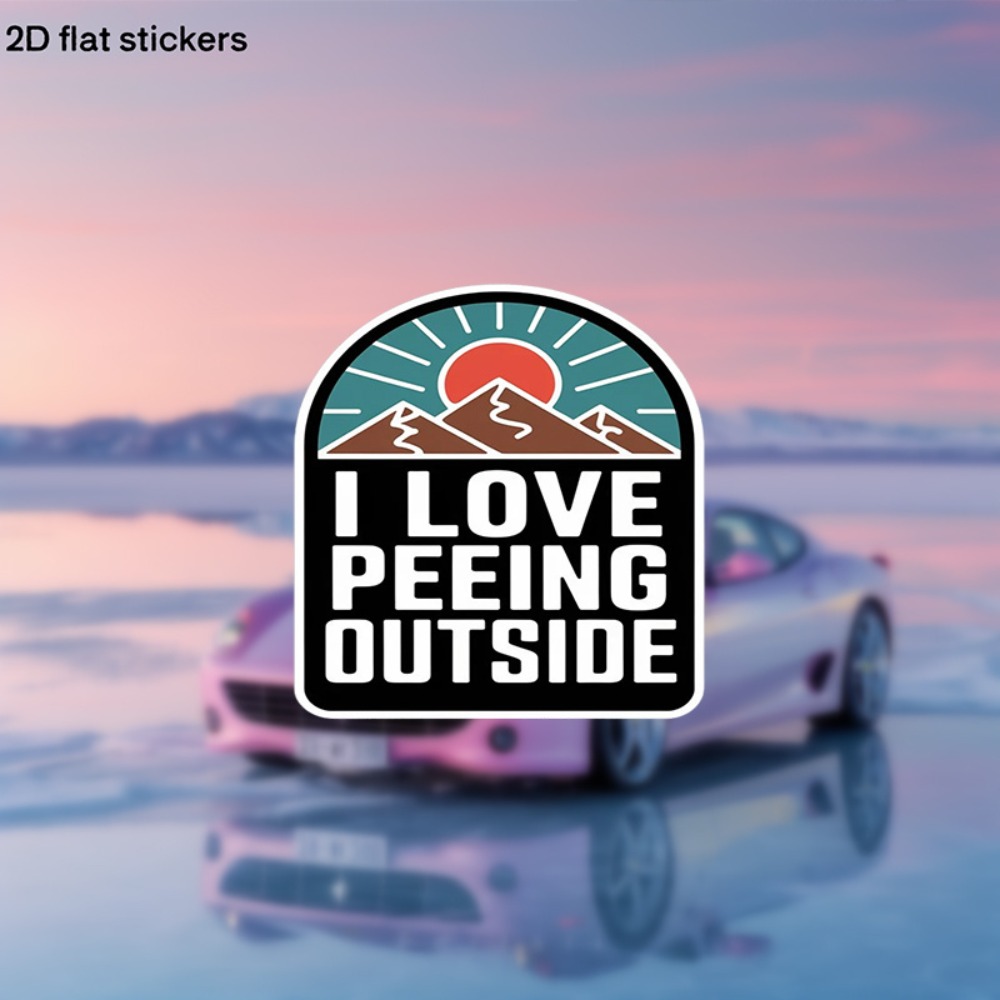 Outdoor Adventure Words - Autostickers met berg- en designmotief Fun