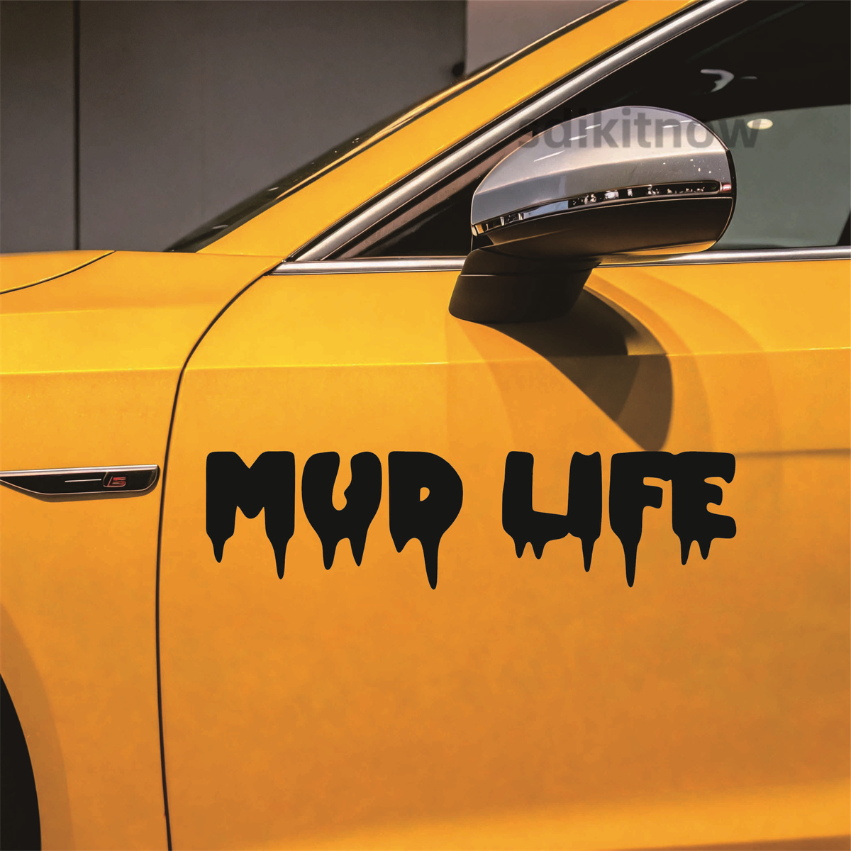 Outdoor Adventure Words - Dripping Mud Life Text autosticker waterdicht