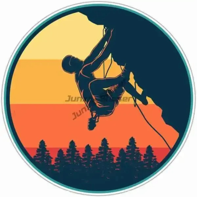 Outdoor Adventure Words - Wandelen Outdoor Hiking Explorer Autosticker Rotsklimmen