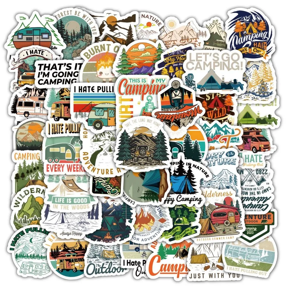 Outdoor Adventure Stores - 60-delige Outdoor Camping Style A-stickerset -