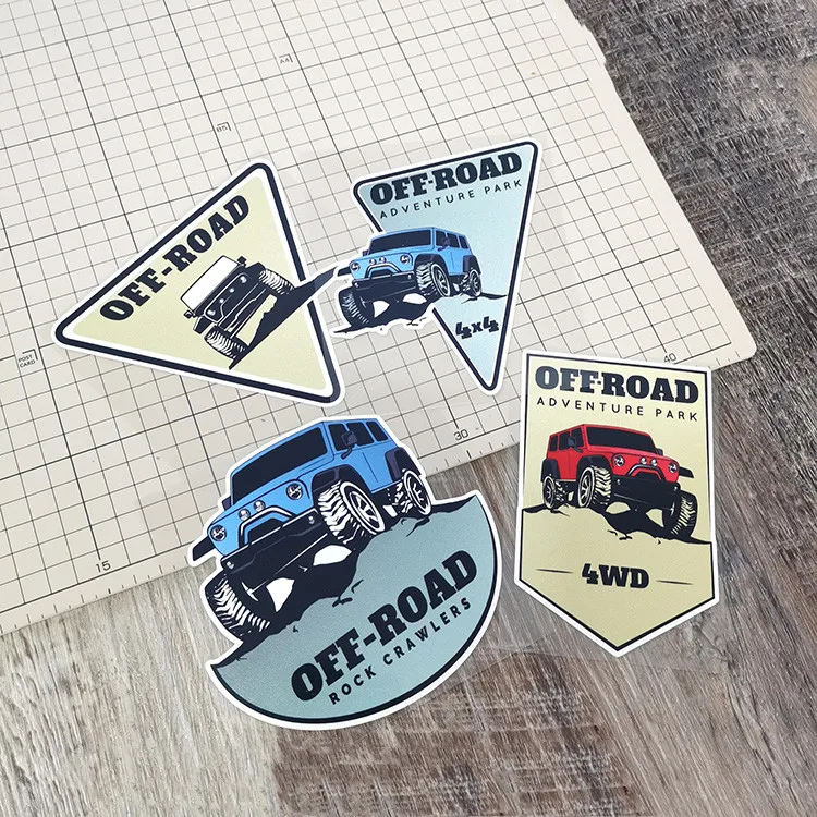 Motorsticker voor buiten 4WD O - Outdoor Adventure Words recensie en prijs