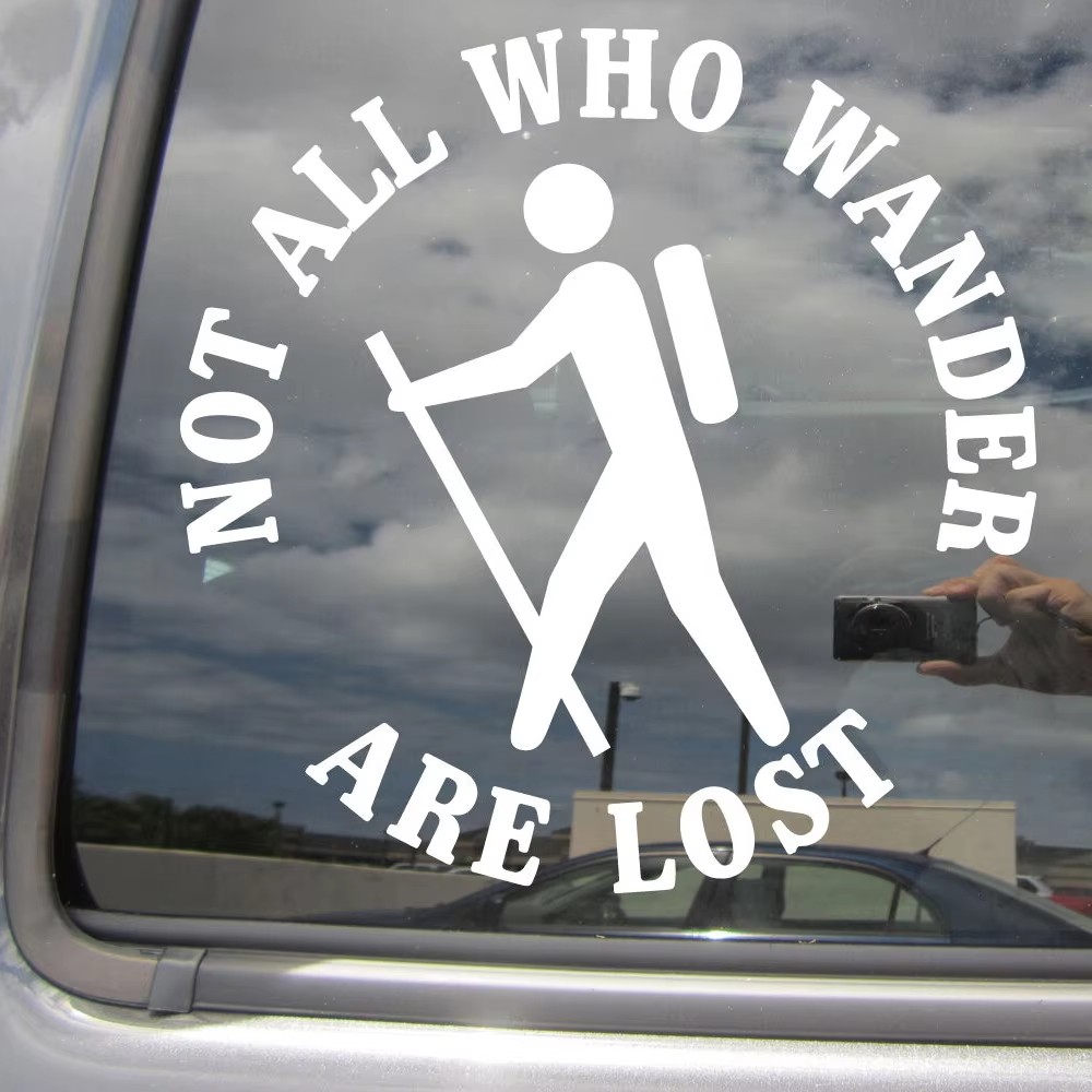 Wandelliefhebbers Vinylsticker - Outdoor Adventure Words recensie en prijs