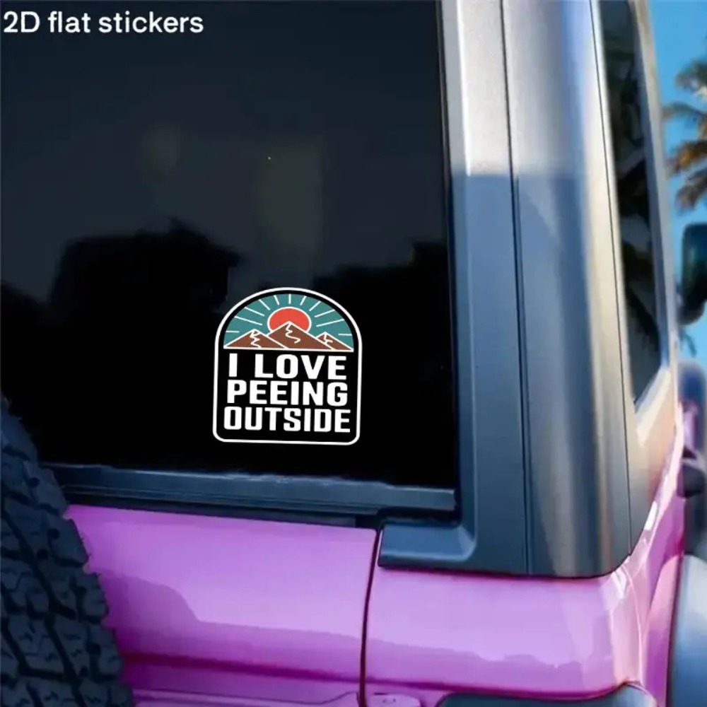 Autostickers met berg- en desi - Outdoor Adventure Words recensie en prijs