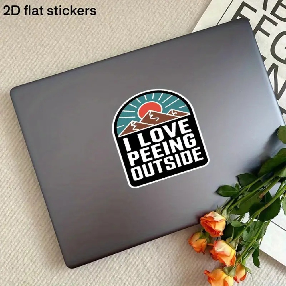 Autostickers met berg- en desi - Outdoor Adventure Words recensie en prijs