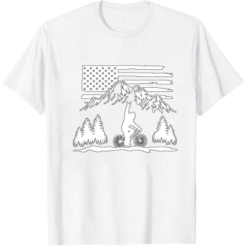 Mountainbiken Usa Vlag Heren T - Outdoor Adventure Usa recensie en prijs