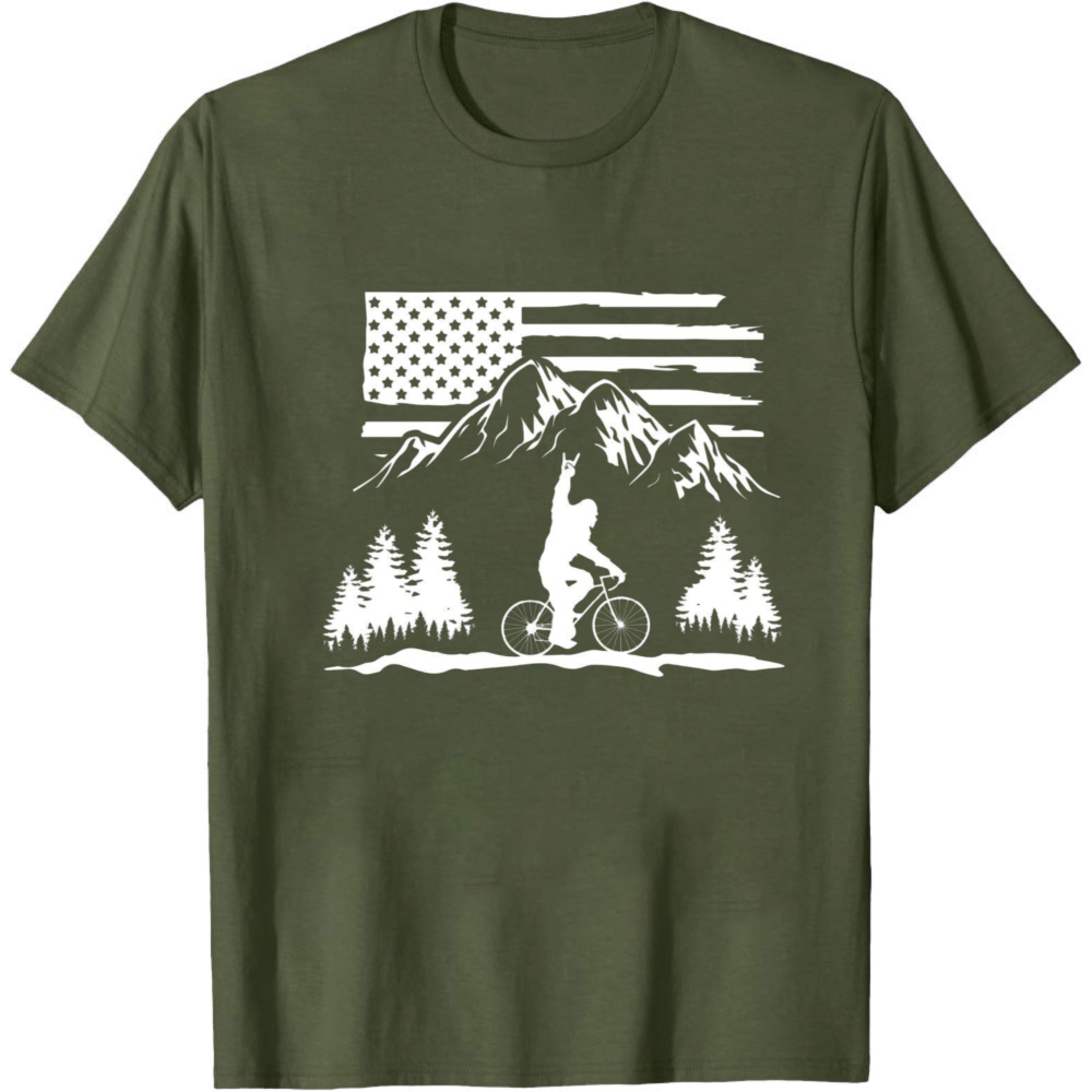 Mountainbiken Usa Vlag Heren T - Outdoor Adventure Usa recensie en prijs
