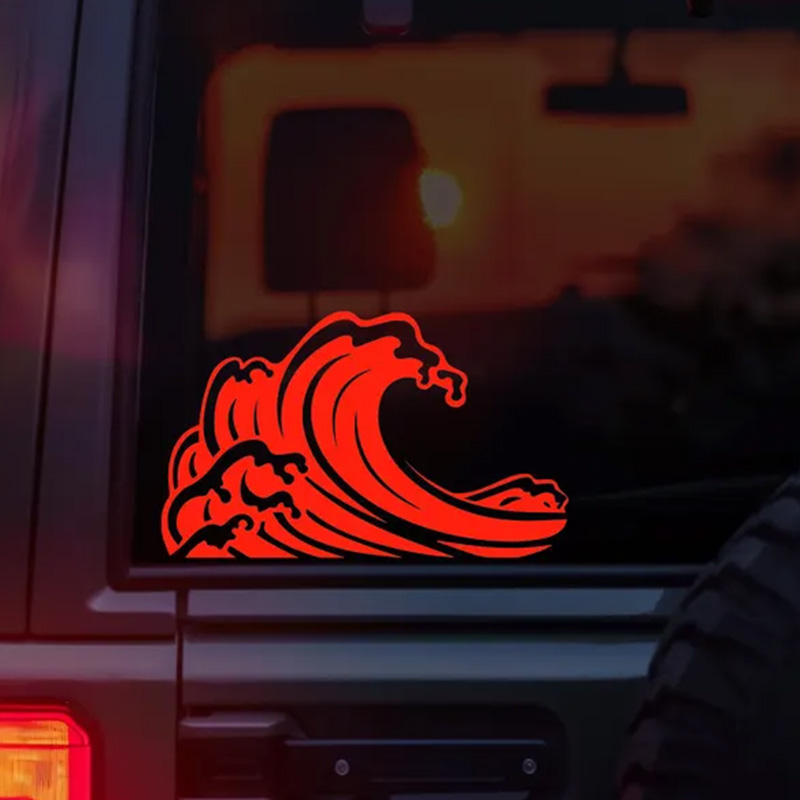 Ocean Wave Patroon Vinyl Auto  - Outdoor Adventure Words recensie en prijs