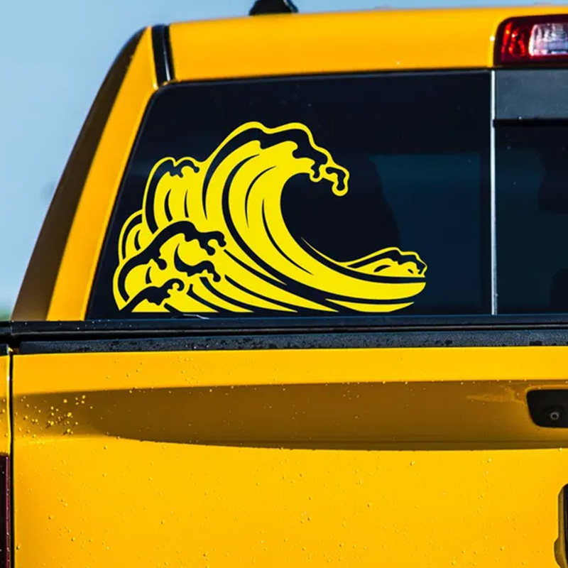 Ocean Wave Patroon Vinyl Auto  - Outdoor Adventure Words recensie en prijs